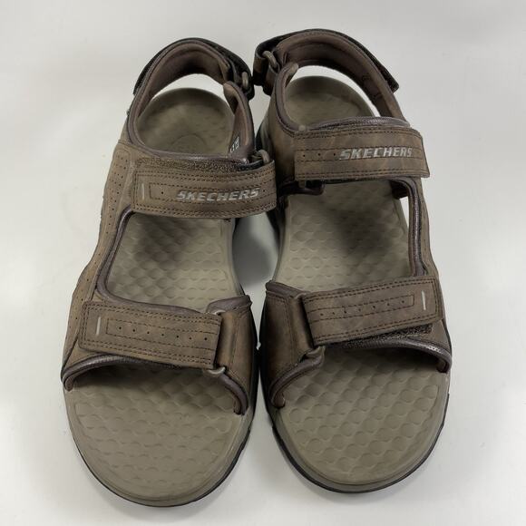 Skechers Tresmen Garo Sandals Mens Size 10 Brown Leather Active Hiking Strappy - Picture 3 of 9